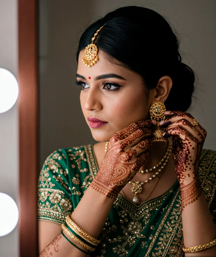 elegant-indian-bride-adorning-herself-with-jewelry-scaled